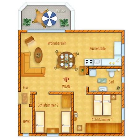 Appartement Haus Vincent, Whg 4 *